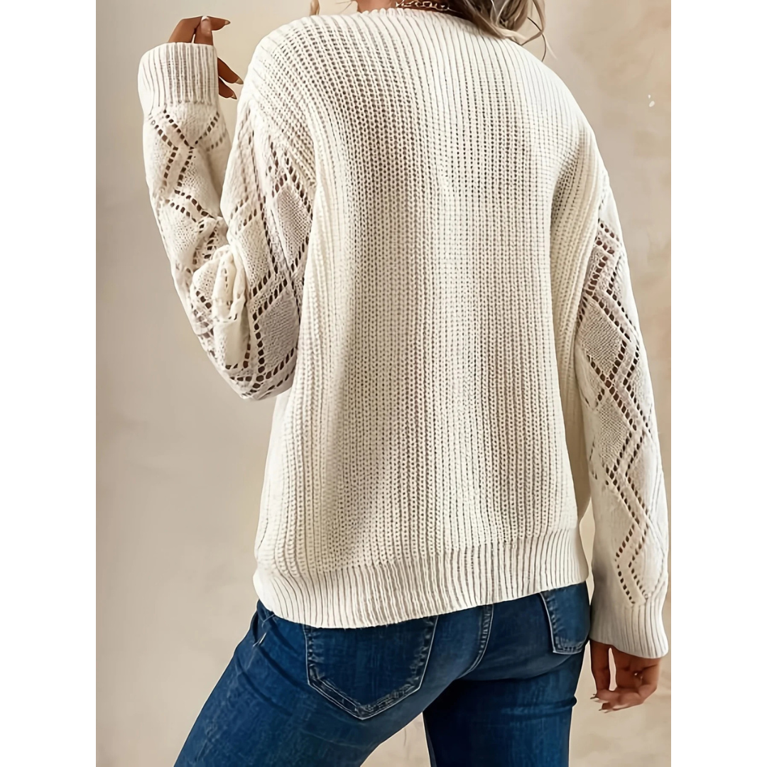 Knitted V-neck sweater